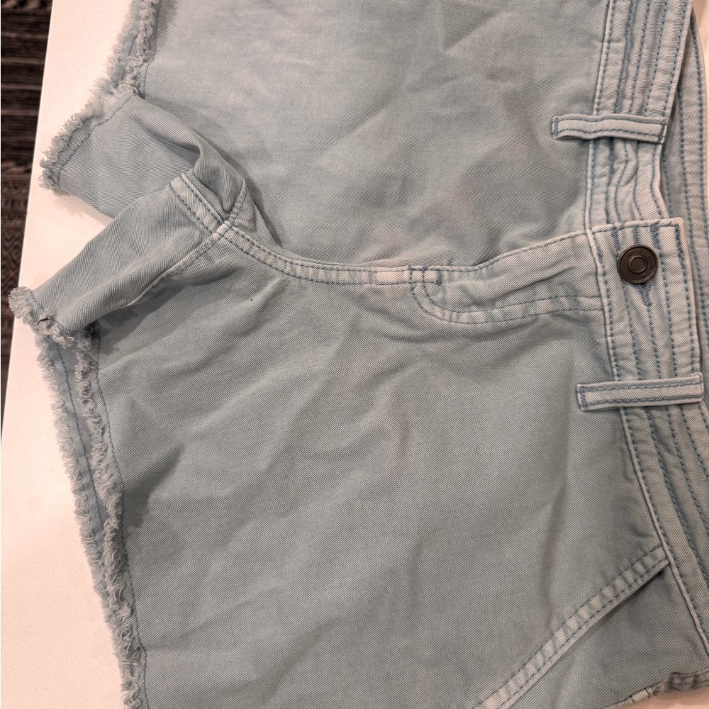 Prana Light Blue Faded Denim Women's Shorts